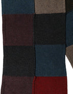 Dolce & Gabbana Multicolor Patchwork Knitted Foulard Scarf
