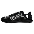 Dolce & Gabbana Black Logo Lace Up Low Top NS1 Sneakers Shoes