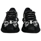Dolce & Gabbana Black Logo Lace Up Low Top NS1 Sneakers Shoes