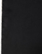 Dolce & Gabbana Men Black Silk Pocket Square Foulard Scarf
