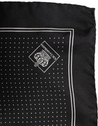 Dolce & Gabbana Black Polka Dot Pocket Square Foulard Scarf