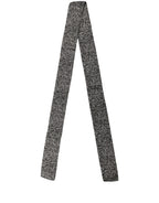 Dolce & Gabbana Black White Herringbone Tweed Shawl Scarf