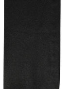 Dolce & Gabbana Men Black Satin Silk Fringed Neck Shawl Scarf