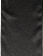 Dolce & Gabbana Men Black Satin Silk Skinny Neck Shawl Scarf