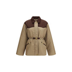 Versace Beige Nylon Full-Length Jacket