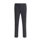 PT Torino Black Wool Oves Aries Casual Pants