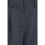 Brunello Cucinelli Gray Wool Oves Aries Dress Pants