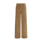 Max Mara Brown Cotton Casual Pants