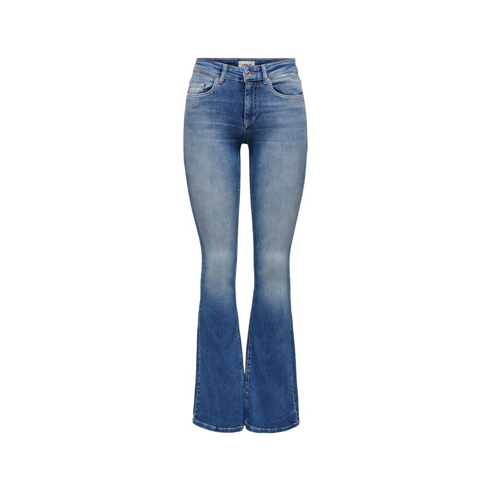 Only Blue Cotton Bootcut Jeans