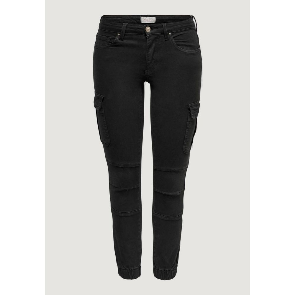 Only Black Cotton Cargo Pants