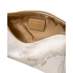 Alviero Martini Prima Classe White Cotton Clutch Bag