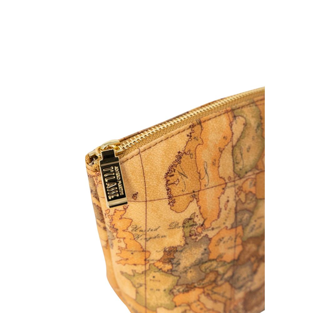Alviero Martini Prima Classe Beige Cotton Clutch Bag