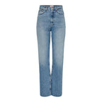 Only Light Blue Cotton Relaxed Fit Jeans