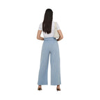 Only Blue Viscose Casual Pants