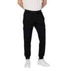 Armani Exchange Black Cotton Joggers (Workout Pants)