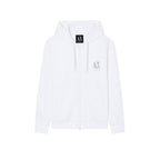 Armani Exchange White Cotton Hoodie