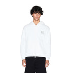 Armani Exchange White Cotton Hoodie