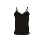 Morgan De Toi Black Viscose Tank Tops