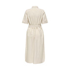 Jacqueline De Yong Beige Cotton Long Dress