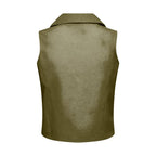 Jacqueline De Yong Green Cotton Waistcoat