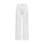 Jacqueline De Yong White Cotton Flared Pants