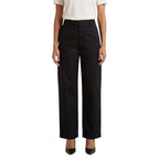 Jacqueline De Yong Black Cotton Casual Pants