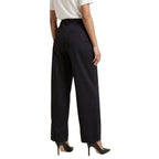 Jacqueline De Yong Black Cotton Casual Pants