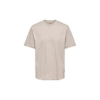 Only & Sons Beige Organic Cotton T-Shirt