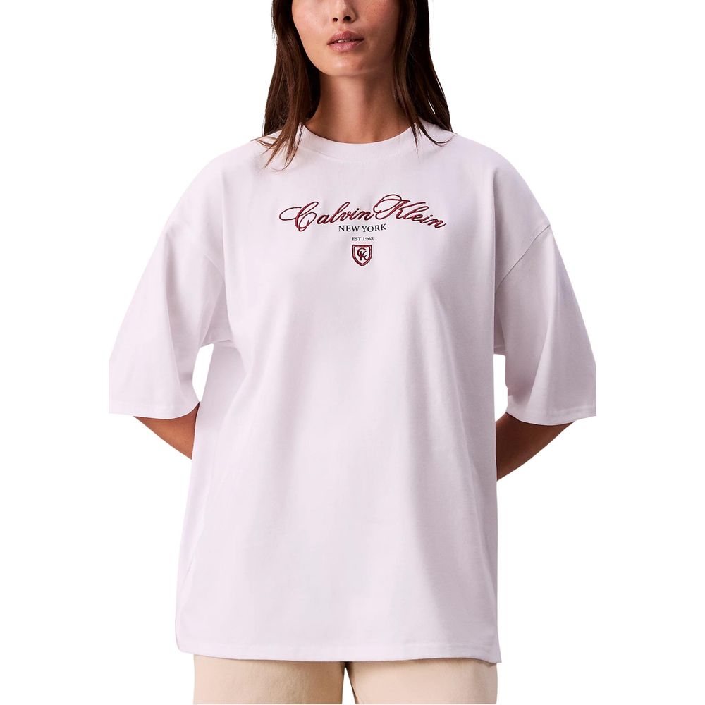 Calvin Klein Jeans White Cotton T-Shirt