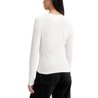 Tommy Hilfiger Jeans Cream Recycled Cotton Long Sleeve T-Shirt