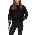 Only Black Cotton Sweatshirt