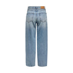 Only Light Blue Cotton Bootcut Jeans