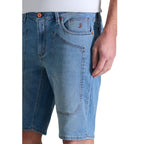 Jeckerson Light Blue Cotton Bermuda Shorts