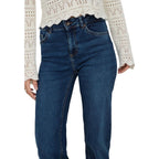 Only Blue Cotton Bootcut Jeans