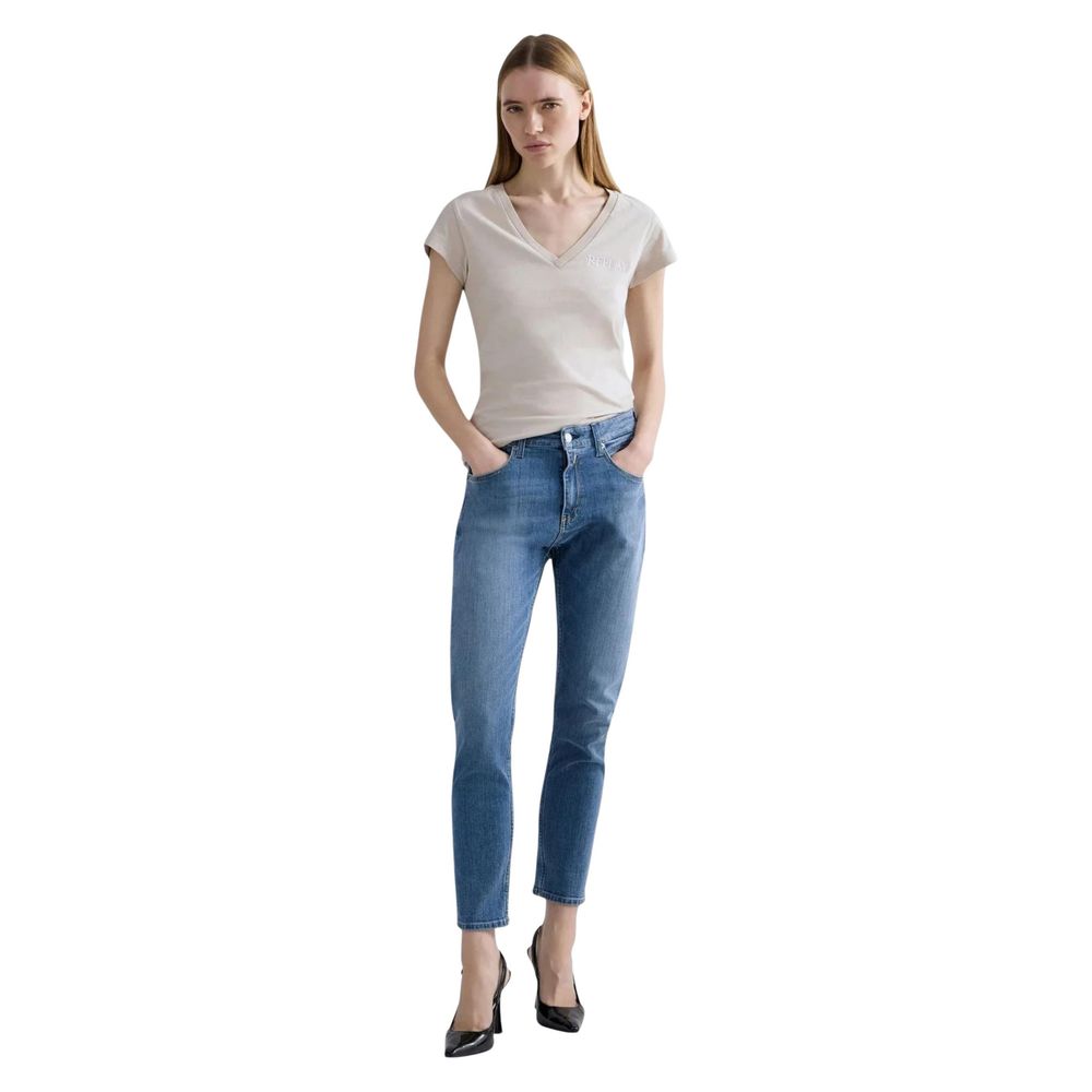 Replay Blue Cotton Skinny Jeans