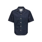 Only & Sons Blue Cotton Shortsleeve Shirt
