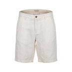 Borghese White Linen Bermuda Shorts