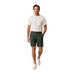 Borghese Green Linen Bermuda Shorts