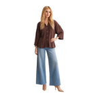 Jacqueline De Yong Brown Viscose Blouse