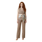 Liu Jo Beige Viscose Dress Pants