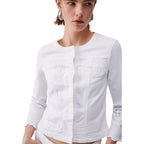 Liu Jo White Cotton Denim Jacket