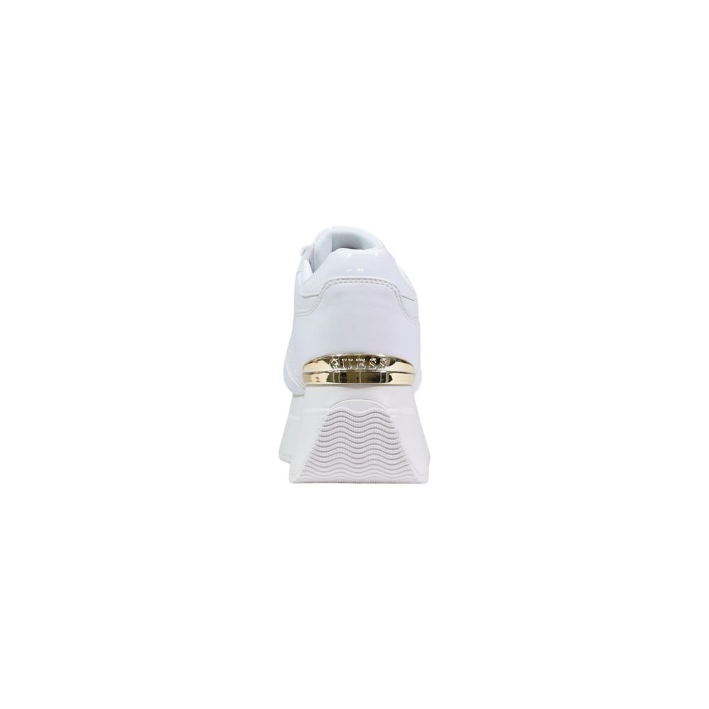 Guess White Polyethylene Platform Sneakers