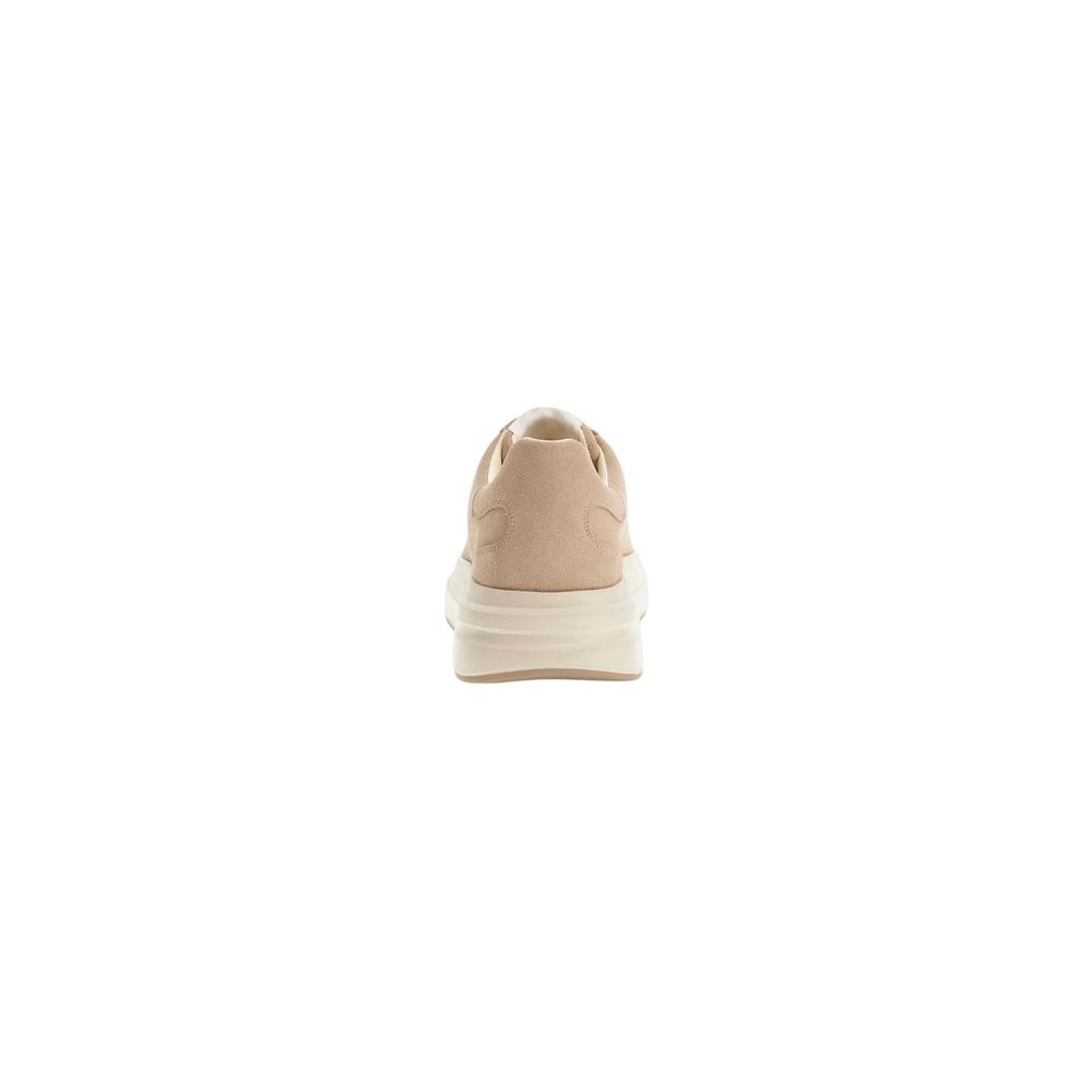 Guess Beige Suede Leather Low Top Sneakers