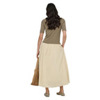 Jacqueline De Yong Beige Cotton Long Skirt