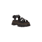 Dr. Martens Black Leather Flat Sandals
