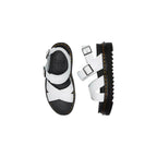 Dr. Martens White Leather Strap-On Sandals