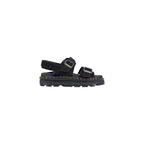 Dr. Martens Black Leather Flat Sandals