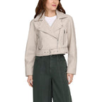 Only Beige Recycled Polyester Biker Jacket