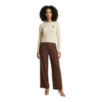 Only Brown Recycled Polyester Casual Pants