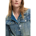 Desigual Blue Elastane Denim Jacket